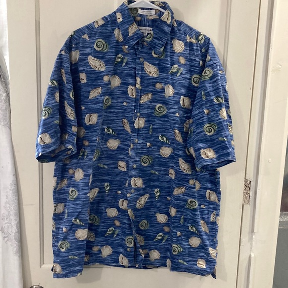 Pierre Cardin Shirts Mens Large Tall Lt Hawaiian Shirt Short Sleeve